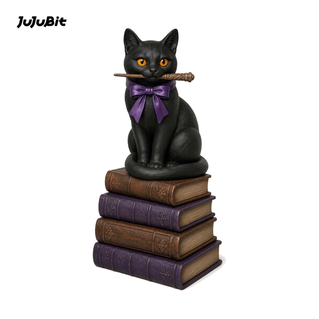 Black Cat Familiar | HALLOW Miniature for RPG, Display