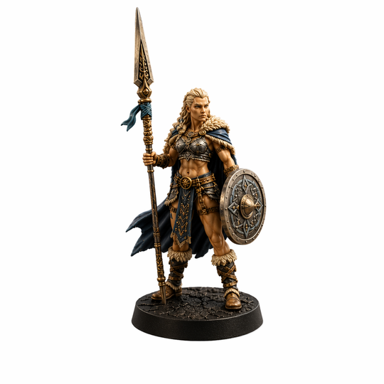 Valiant Valkyrie-Detailed Sculpt Miniature for RPG, Display & Collection