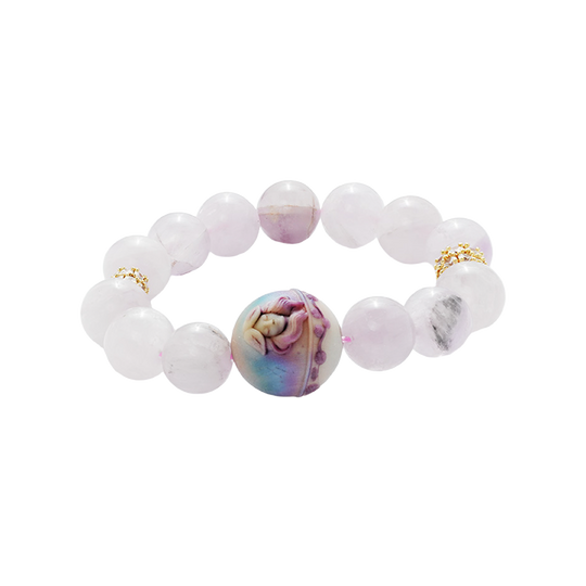JuJuBit Lavender Amethyst Bracelet 10mm – Crystal for Serenity