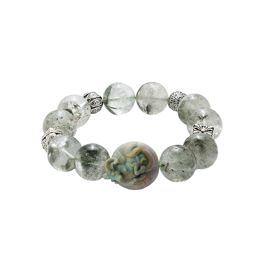 JuJuBit Green Phantom Bracelet 14mm – Stone for Renewal & Growth