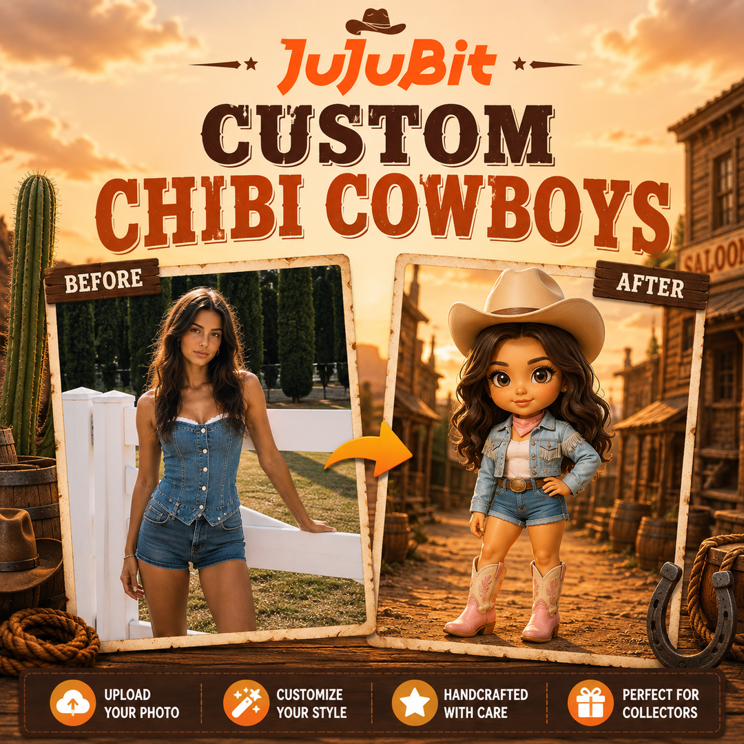 Custom Chibi Cowboy Figurine | Transform Yourself into a Collectible Adventure