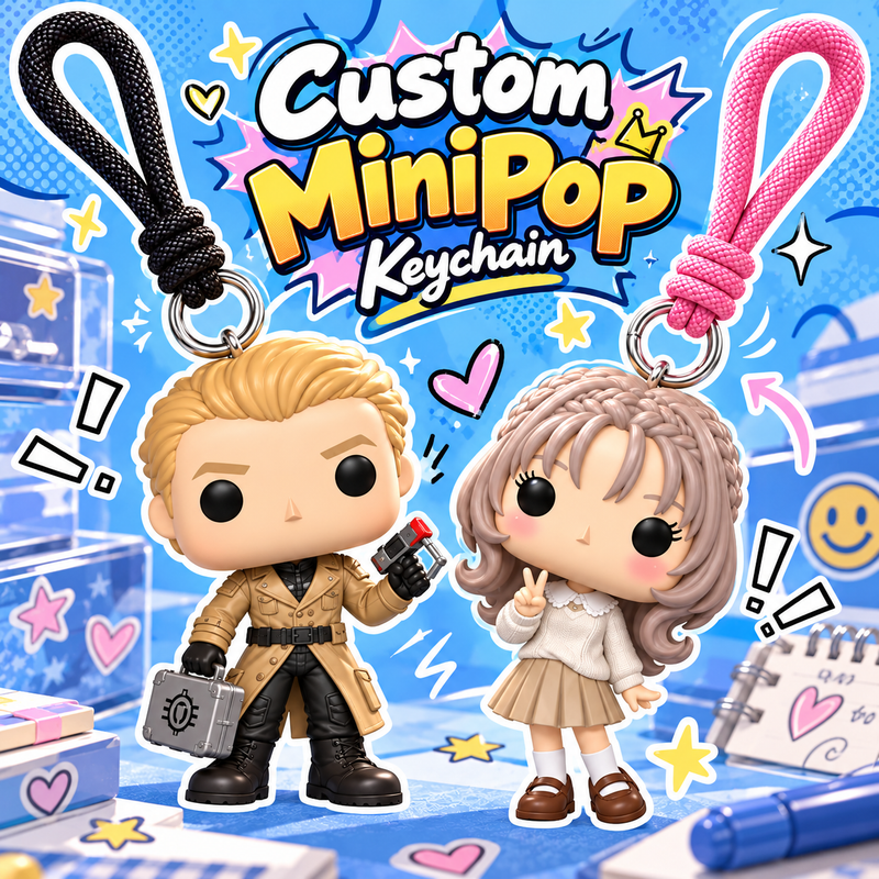 Custom MiniPop Keychain | Personalize Your Own Fun Collectible