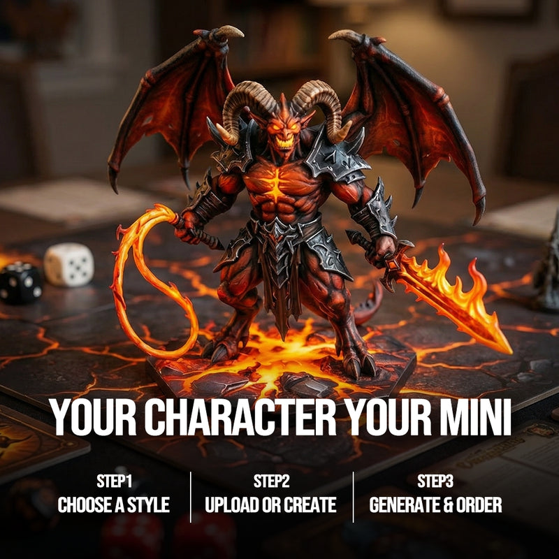 Custom TRPG Miniature – Create Your Own Tabletop RPG Character Figure