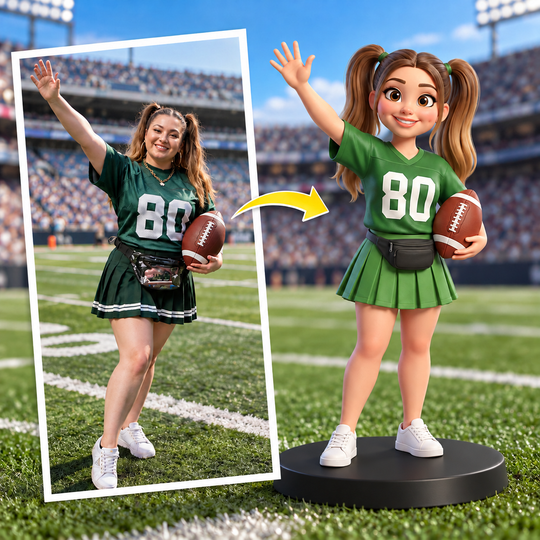 Custom American Football Tailgate Pixar Figurine | Transform Your Photo into a 3D Star Player