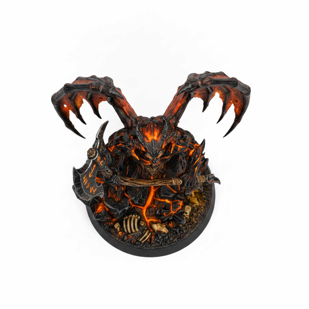 Molten Wrath-Detailed Sculpt Miniature for RPG, Display & Collection