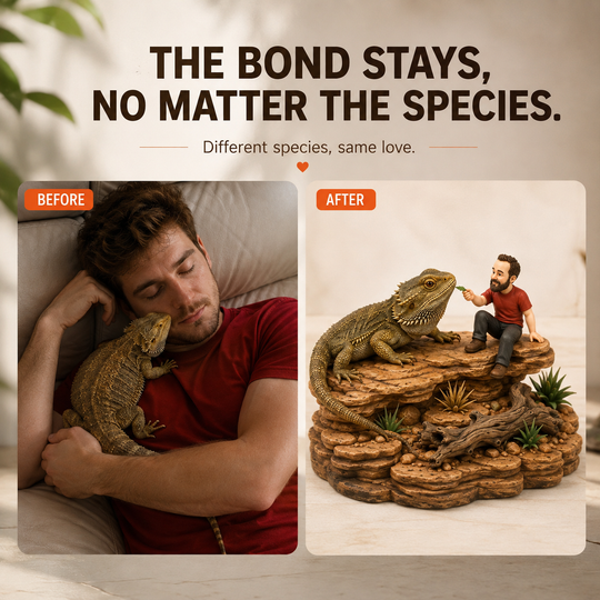 Exotic Pet & Owner Custom Figurine | From Your Photo to a Magical Collectible