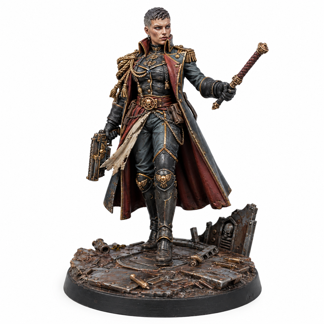 Iron Vanguard Commander-Detailed Sculpt Miniature for RPG, Display & Collection