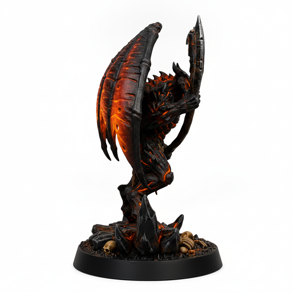 Molten Wrath-Detailed Sculpt Miniature for RPG, Display & Collection