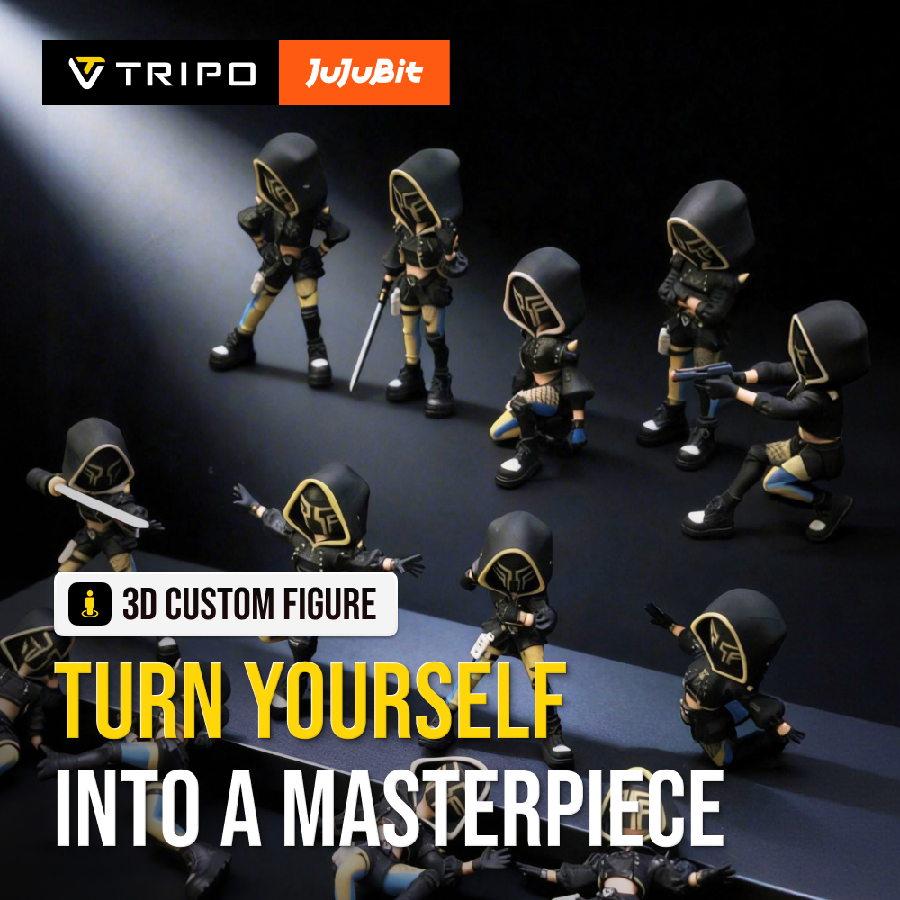 TRIPO Customizable 3D Printed Figurine - Main Product Image
