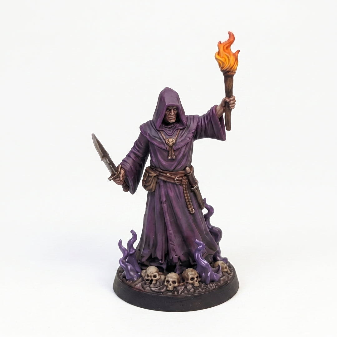 The Torchbearer Cultist - hand painted DnD miniature - JuJuBit