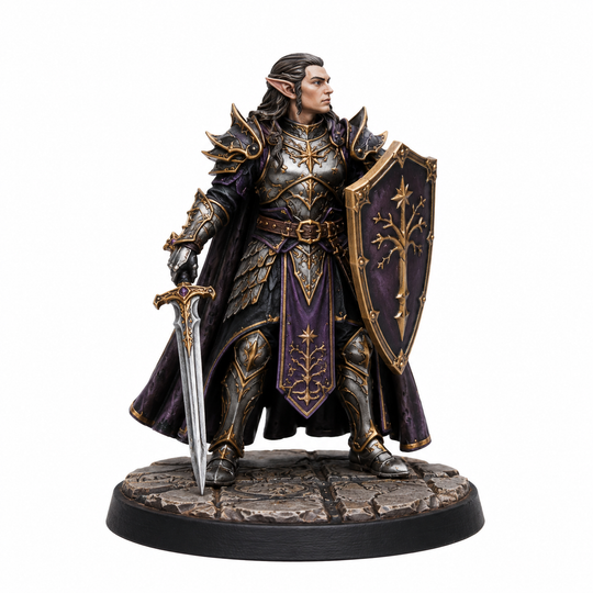 Twilight Oath Paladin-Detailed Sculpt Miniature for RPG, Display & Collection
