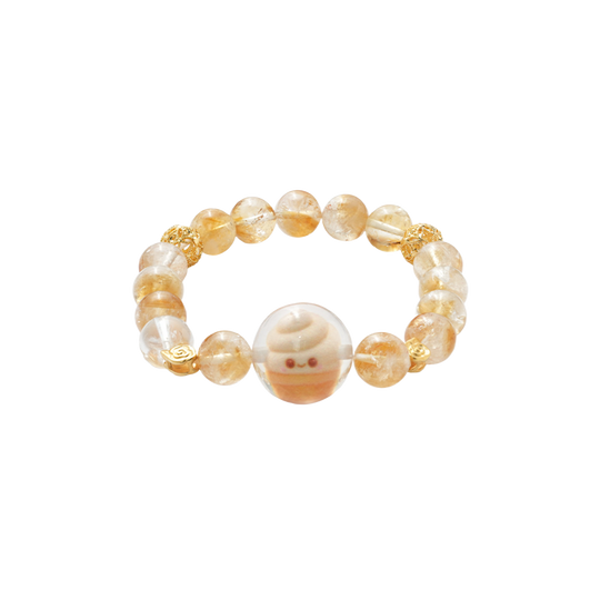 JuJuBit Citrine Bracelet 8mm – Crystal for Blessing & Protection