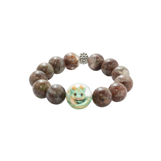 JuJuBit Seraphinite Bracelet 14mm – Stone for Strength & Renewal