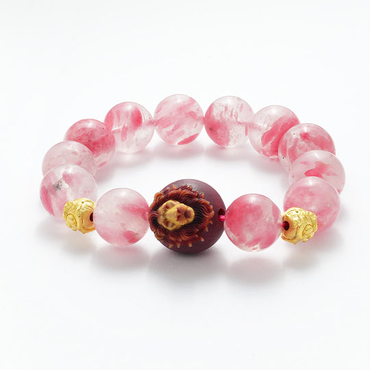 JuJuBit Pink Agate Bracelet 12mm – Stone for Love