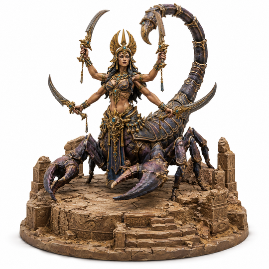 Desert Scorpion Empress-Detailed Sculpt Miniature for RPG, Display & Collection
