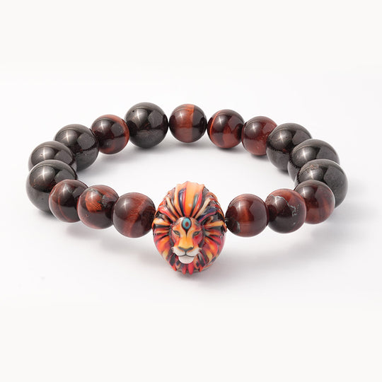JuJuBit LEO Zodiac Series Garnet × Red Tiger Eye — Stable Power & Grounded Strength Energy