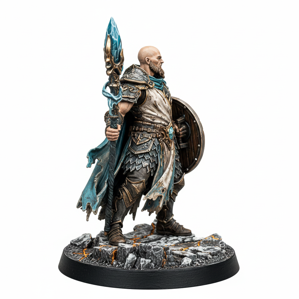 Azure Sentinel-Detailed Sculpt Miniature for RPG, Display & Collection