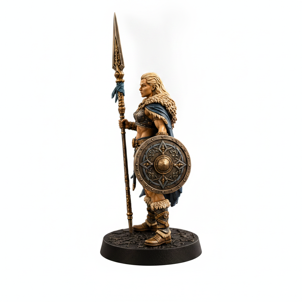 Valiant Valkyrie-Detailed Sculpt Miniature for RPG, Display & Collection