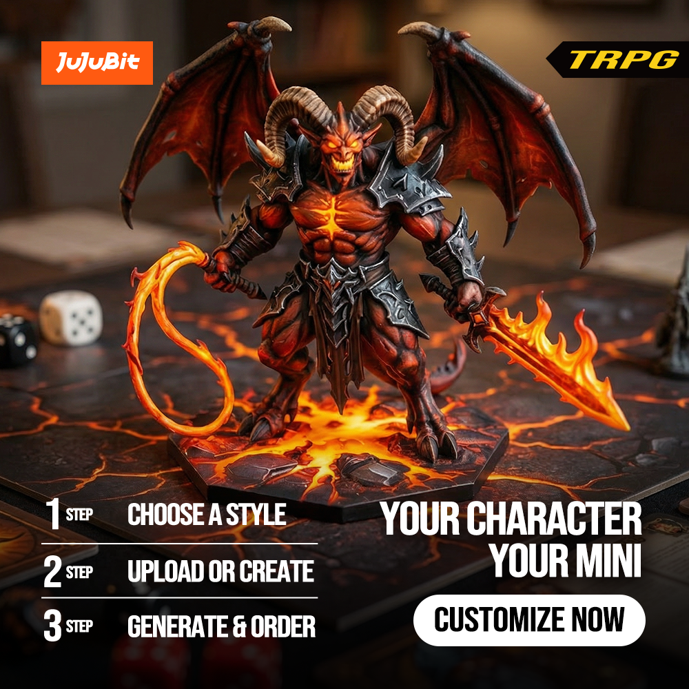 Custom TRPG Miniature – Create Your Own Tabletop RPG Character Figure