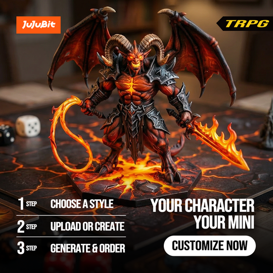 Custom TRPG Miniature – Create Your Own Tabletop RPG Character Figure