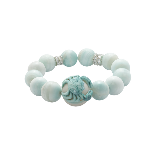 JuJuBit Hemimorphite Bracelet 12mm – Stone for Harmony & Balance