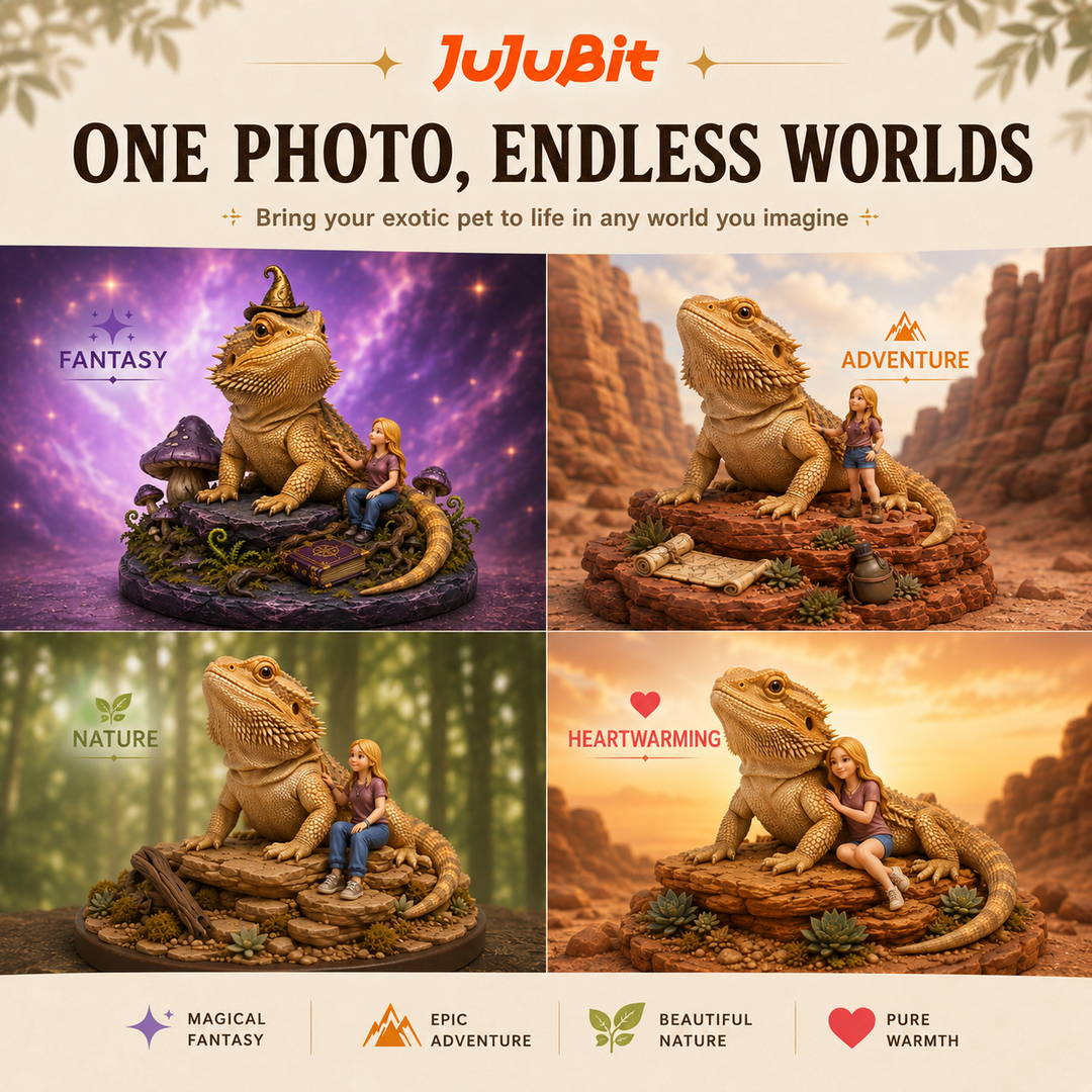 Exotic Pet & Owner Custom Figurine | From Your Photo to a Magical Collectible