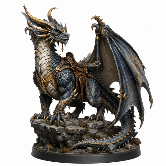 Celestial Wyvern Sovereign-Detailed Sculpt Miniature for RPG, Display & Collection