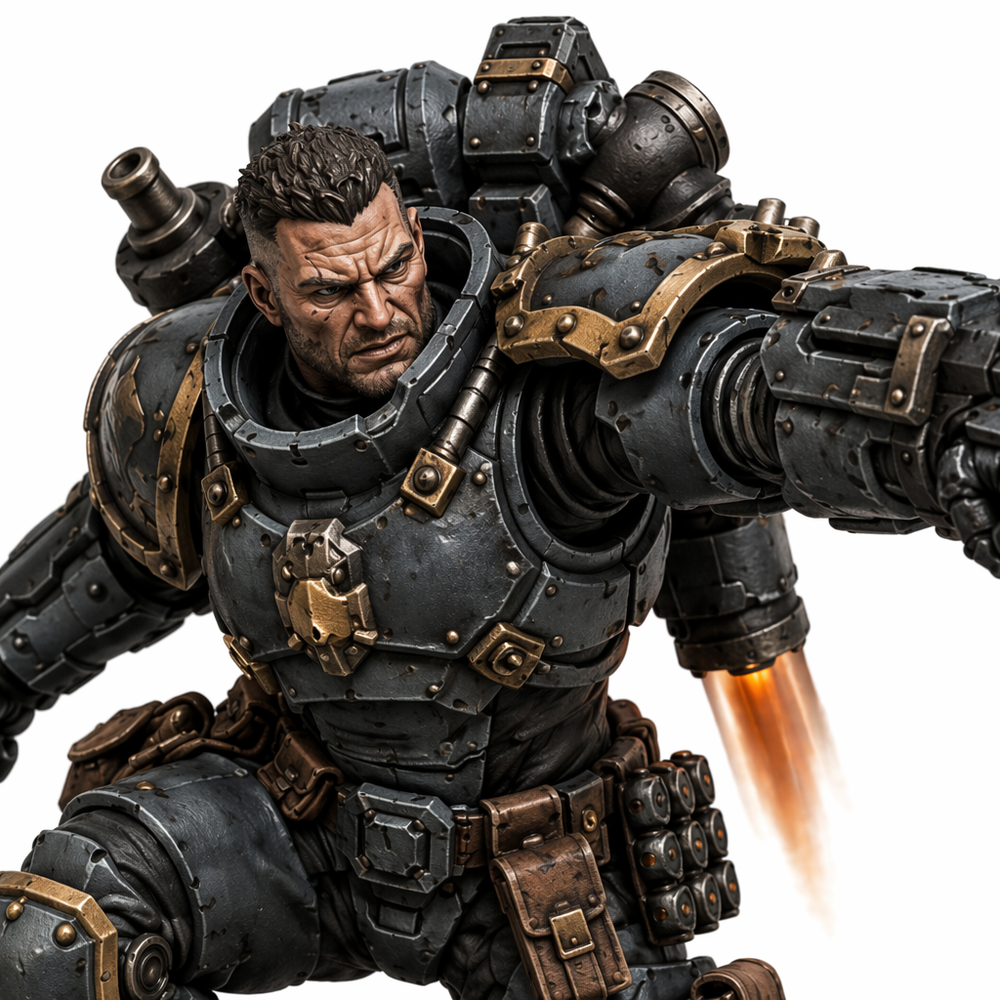 Ironfall Jump Trooper-Detailed Sculpt Miniature for RPG, Display & Collection