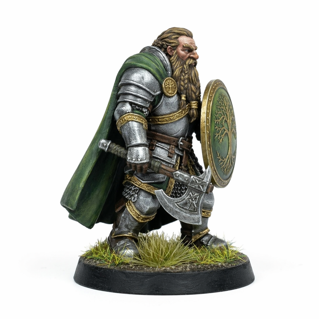 Oakshield Champion-Detailed Sculpt Miniature for RPG, Display & Collection