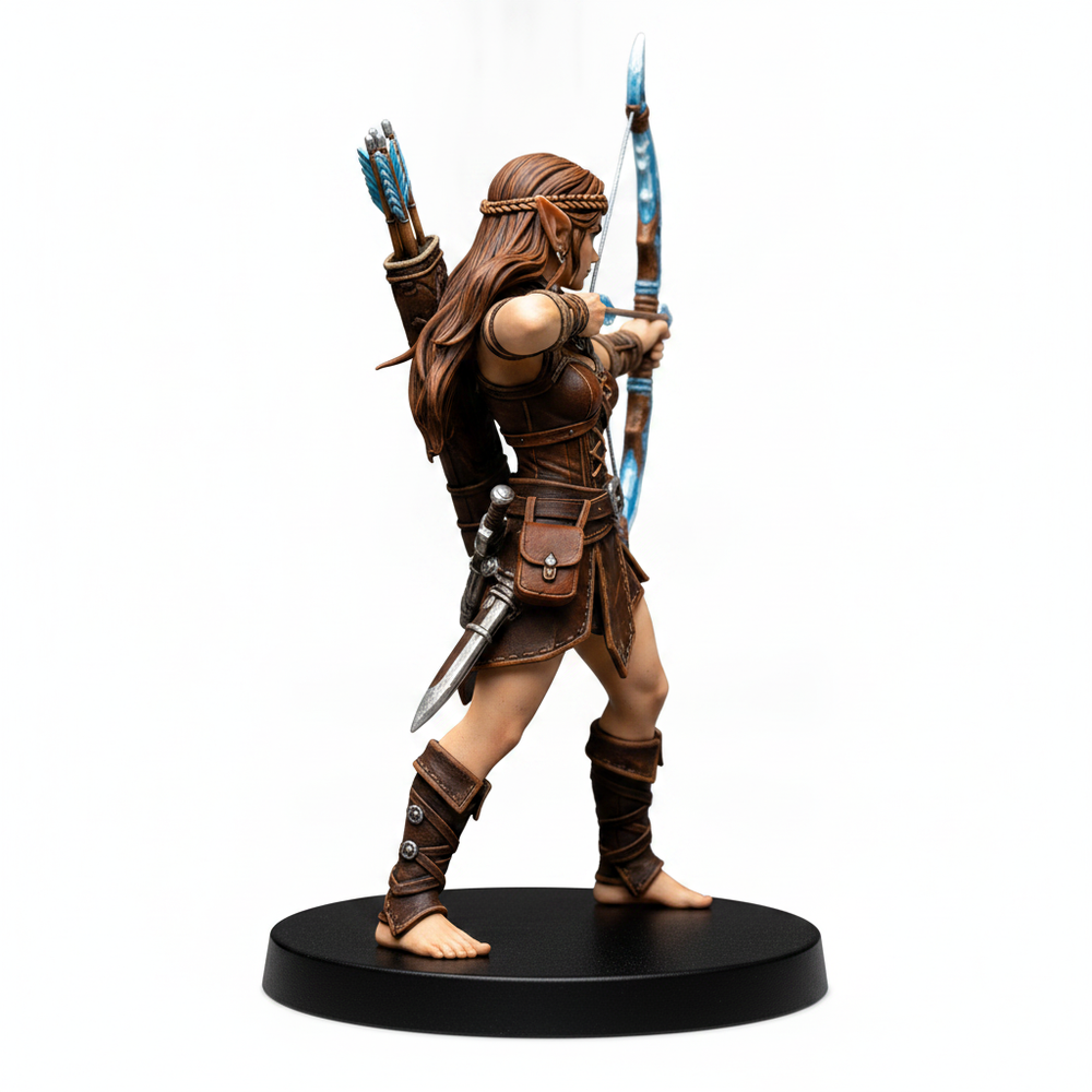 Emerald Huntress-Detailed Sculpt Miniature for RPG, Display & Collection