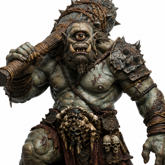 One-Eyed Bonecrusher Ogre-Detailed Sculpt Miniature for RPG, Display & Collection