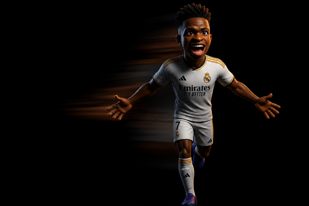 Football Caricatures - Exuberant Dash
