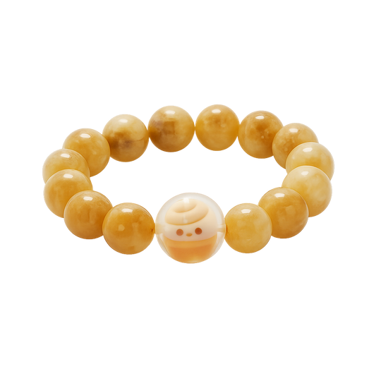 JuJuBit Caramel Yellow Crystal Bracelet 14mm – Stone for Vitality