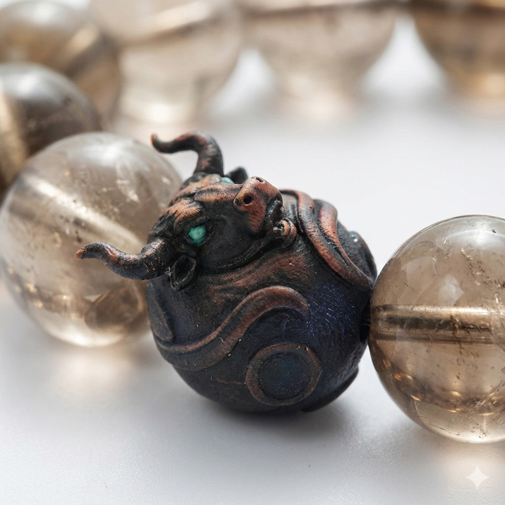 JuJuBit Smoky Quartz Bracelet 8mm/14mm – Crystal for Grounding