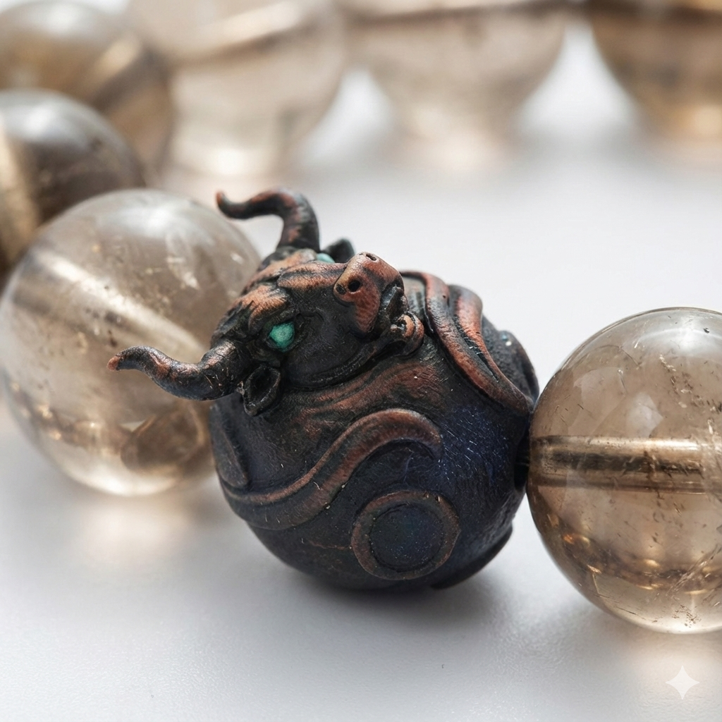 JuJuBit Smoky Quartz Bracelet 8mm/14mm – Crystal for Grounding