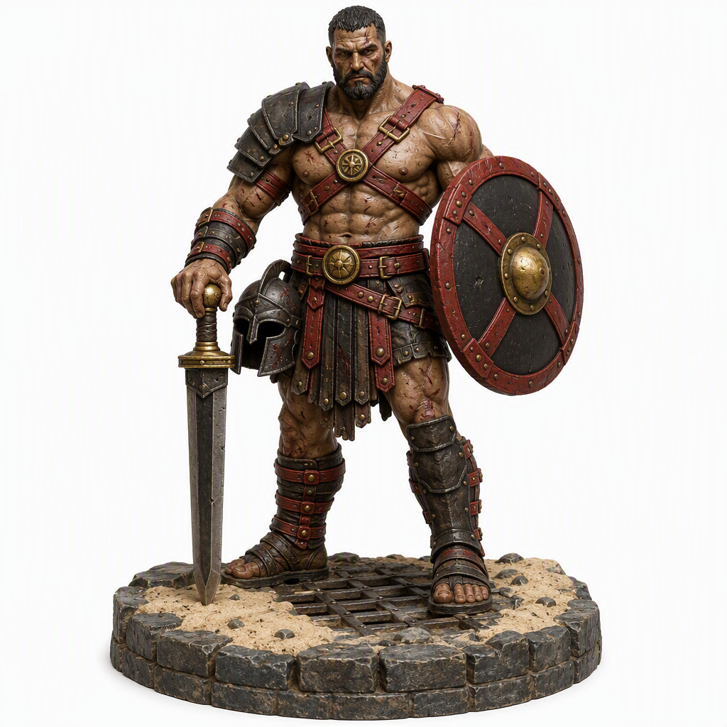 Gravebound Gladiator-Detailed Sculpt Miniature for RPG, Display & Collection