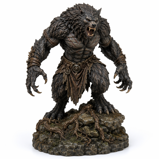 Bramblehowl Werewolf Alpha-Detailed Sculpt Miniature for RPG, Display & Collection