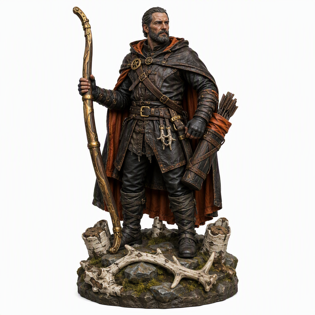 Embervow Ranger-Detailed Sculpt Miniature for RPG, Display & Collection