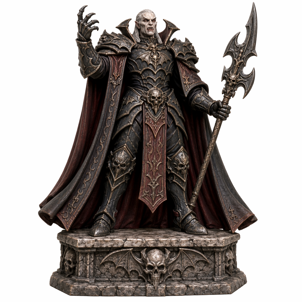 Ironveil Vampire Lord-Detailed Sculpt Miniature for RPG, Display & Collection
