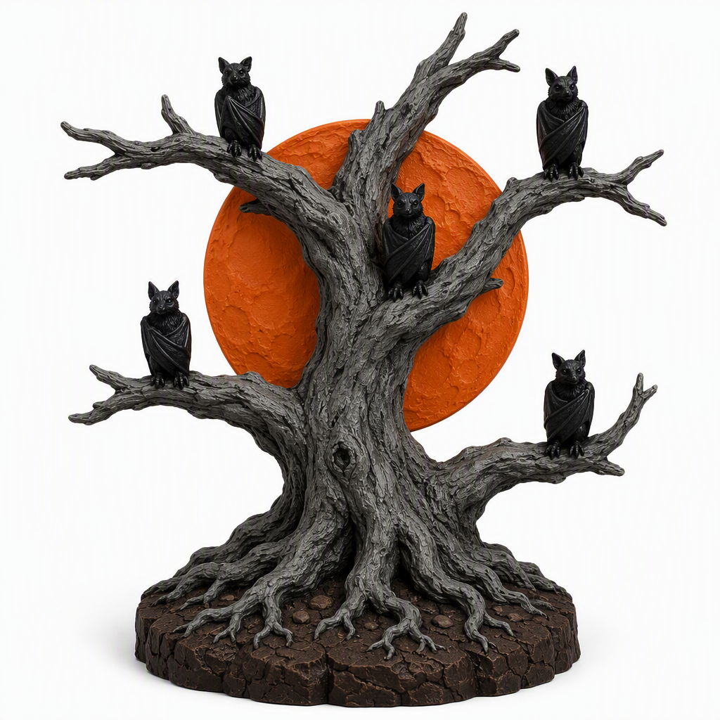 Bat Swarm Tree-Detailed Sculpt Miniature for RPG, Display & Collection