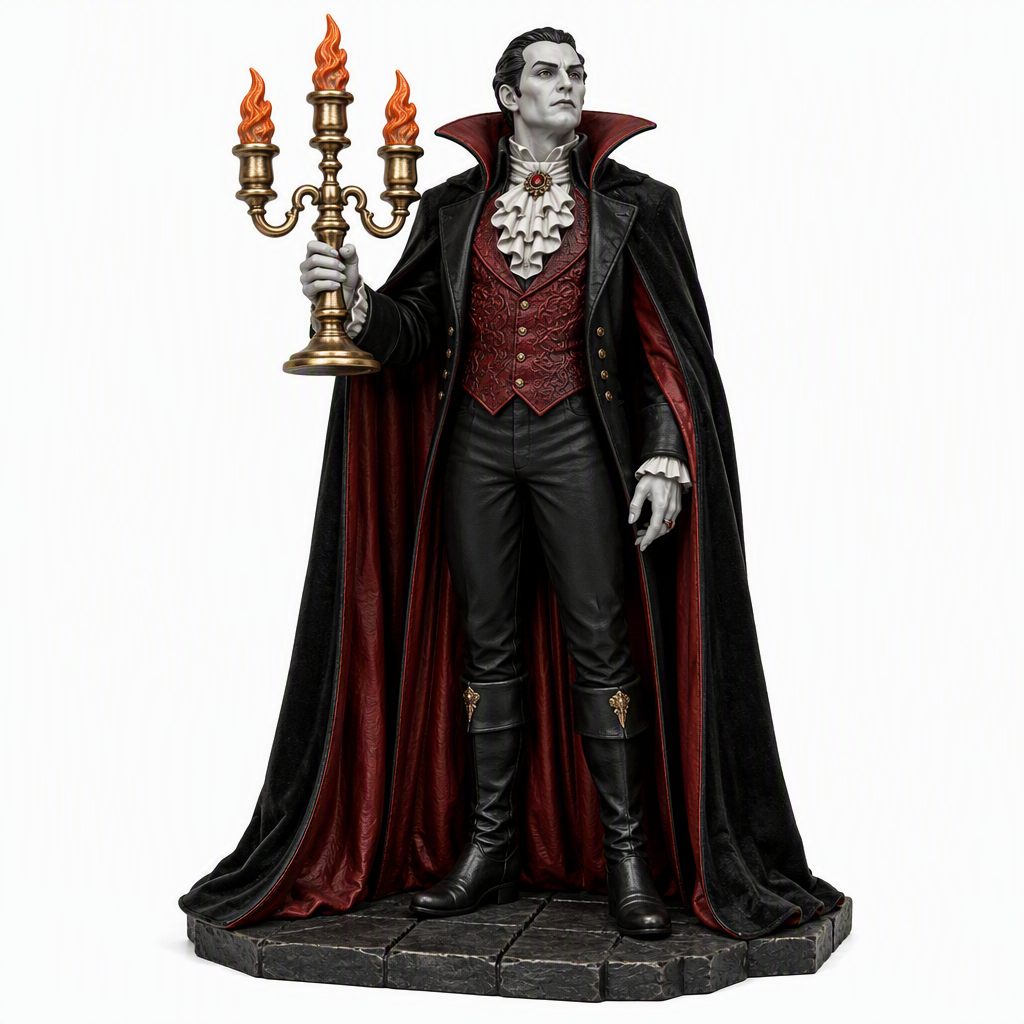 Candlelight Vampire-Detailed Sculpt Miniature for RPG, Display & Collection