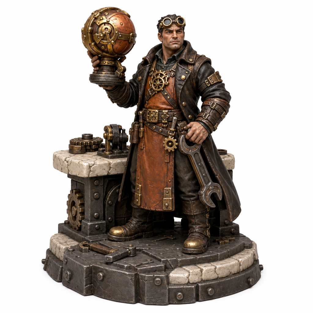 Cogsworn Artificer-Detailed Sculpt Miniature for RPG, Display & Collection