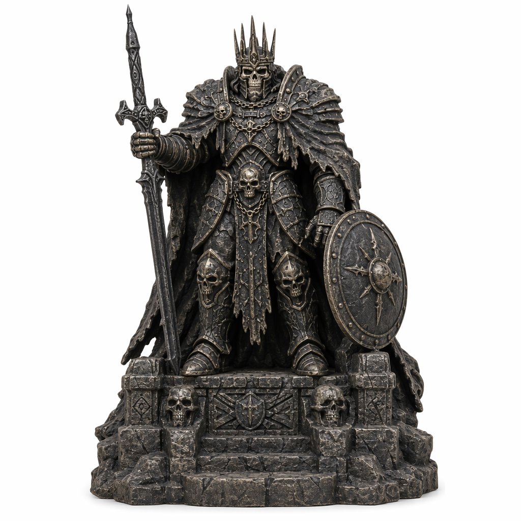 Ashen Wraith King-Detailed Sculpt Miniature for RPG, Display & Collection