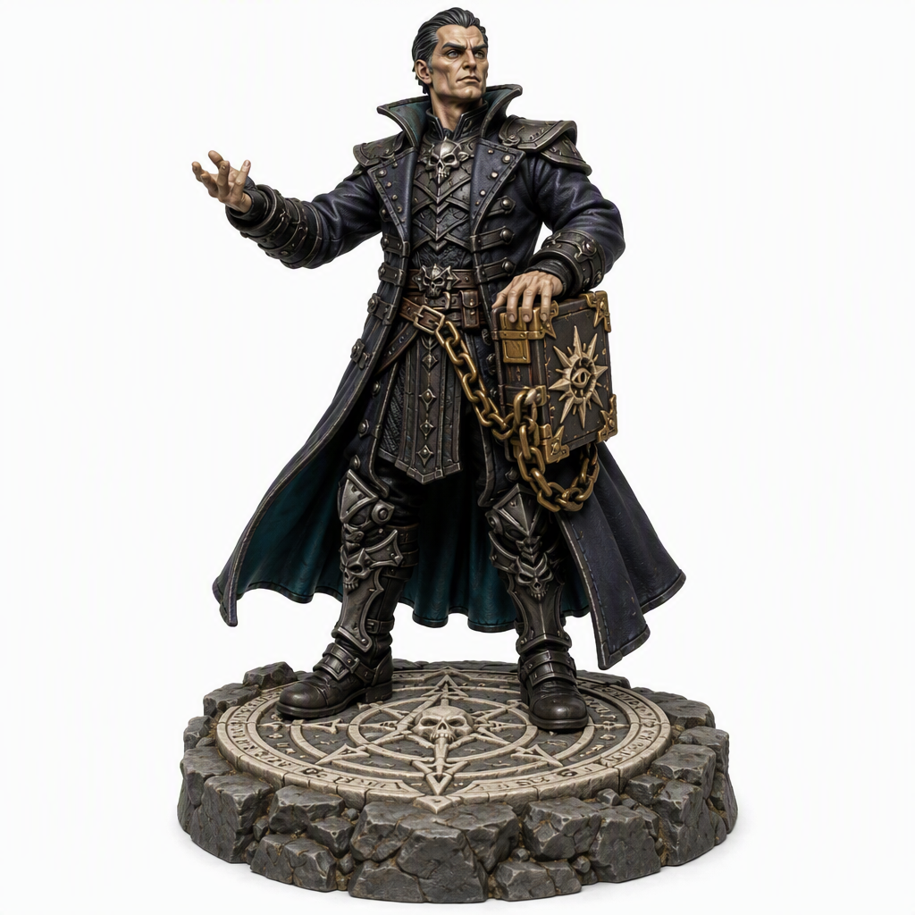 Duskfall Warlock-Detailed Sculpt Miniature for RPG, Display & Collection