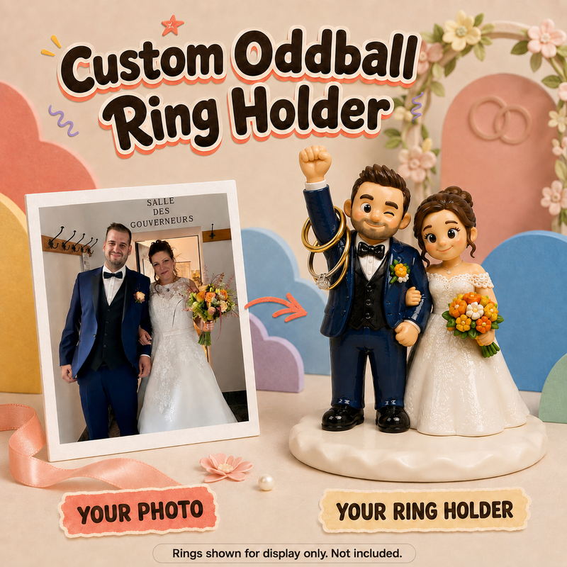 Personalized Oddball Ring Holder | Transform Your Photo into a Unique 3D Figurine