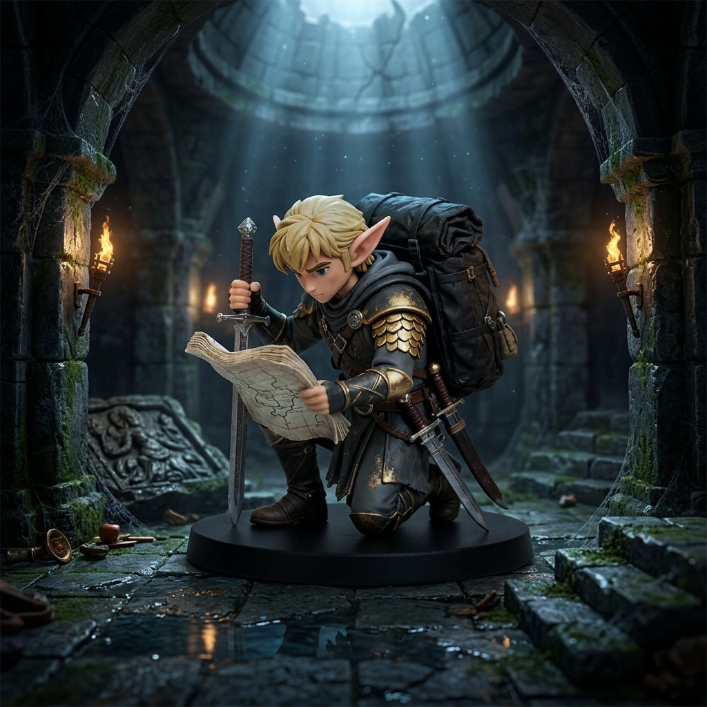 Elven Scout – Detailed Sculpt Miniature for RPG, Display & Collection