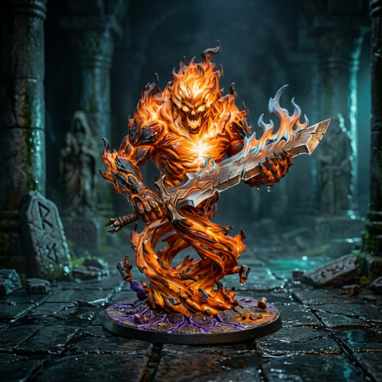 Inferno Blade – Detailed Sculpt Miniature for RPG, Display & Collection