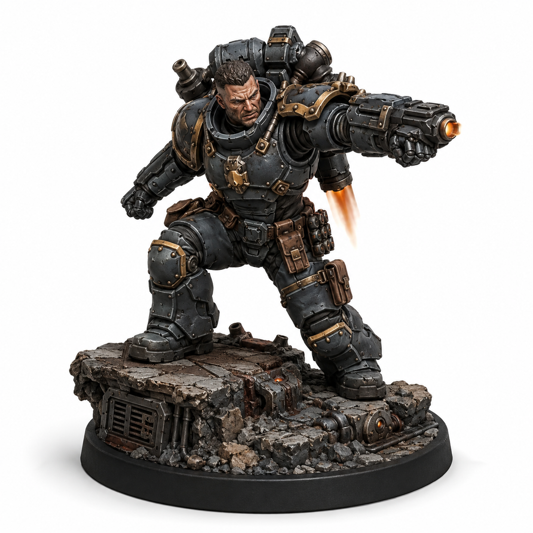 Ironfall Jump Trooper-Detailed Sculpt Miniature for RPG, Display & Collection