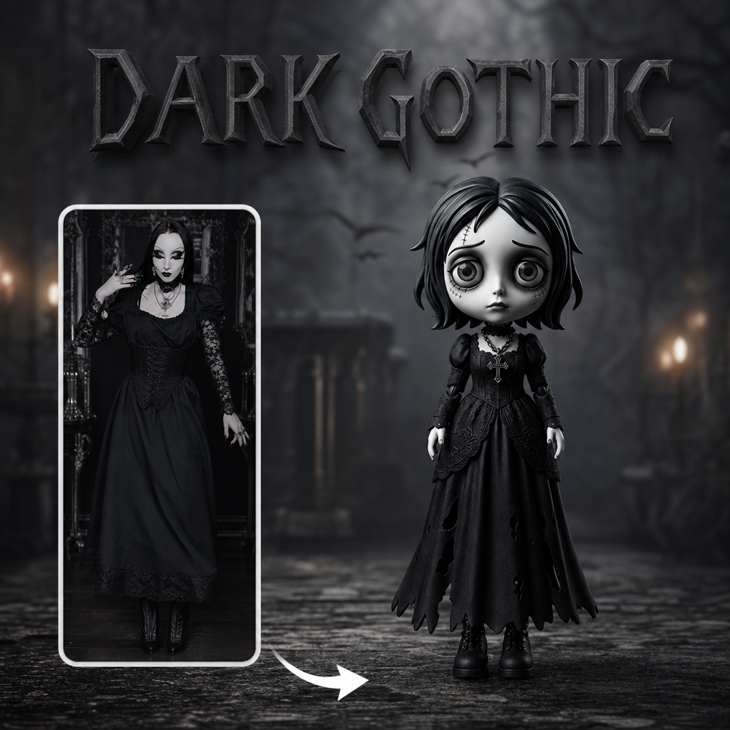 Custom Dark Gothic Figurine | Bring your zombie nightmare imaginations into reality.