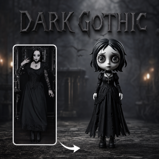 Custom Dark Gothic Figurine | Bring your zombie nightmare imaginations into reality.